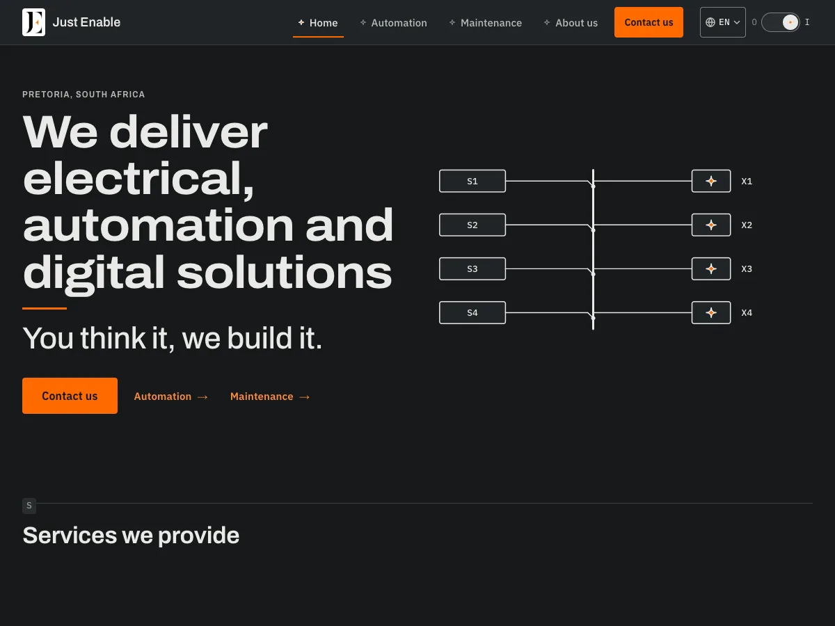 Just Enable: Electrical, automation, and digital solutions portal